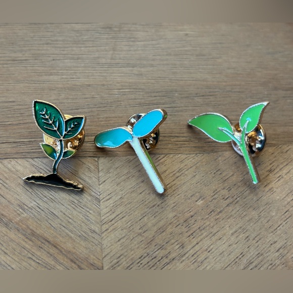 Set of 3 Seedling pins - Picture 1 of 3